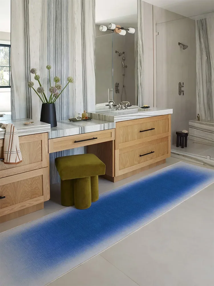 Minimalist Gradient Color Living Room Carpets Creative Design Bedroom Bedside Carpet Easy To Care for Dirt-resistant Art Rug 양탄자 2