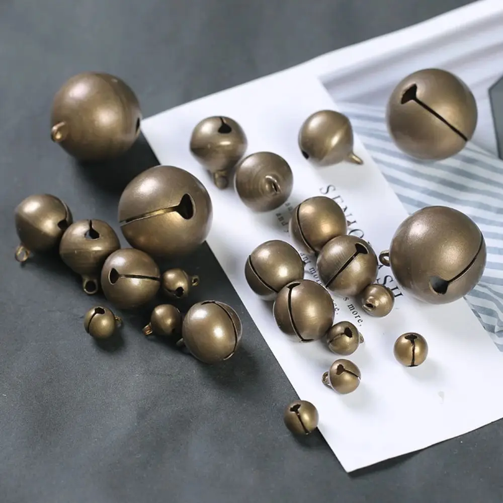 Jingle Bells Beads 6/8/10/12/14/16/18/20/25mm Bronze Metal For Festival Party Christmas Decoration DIY Crafts