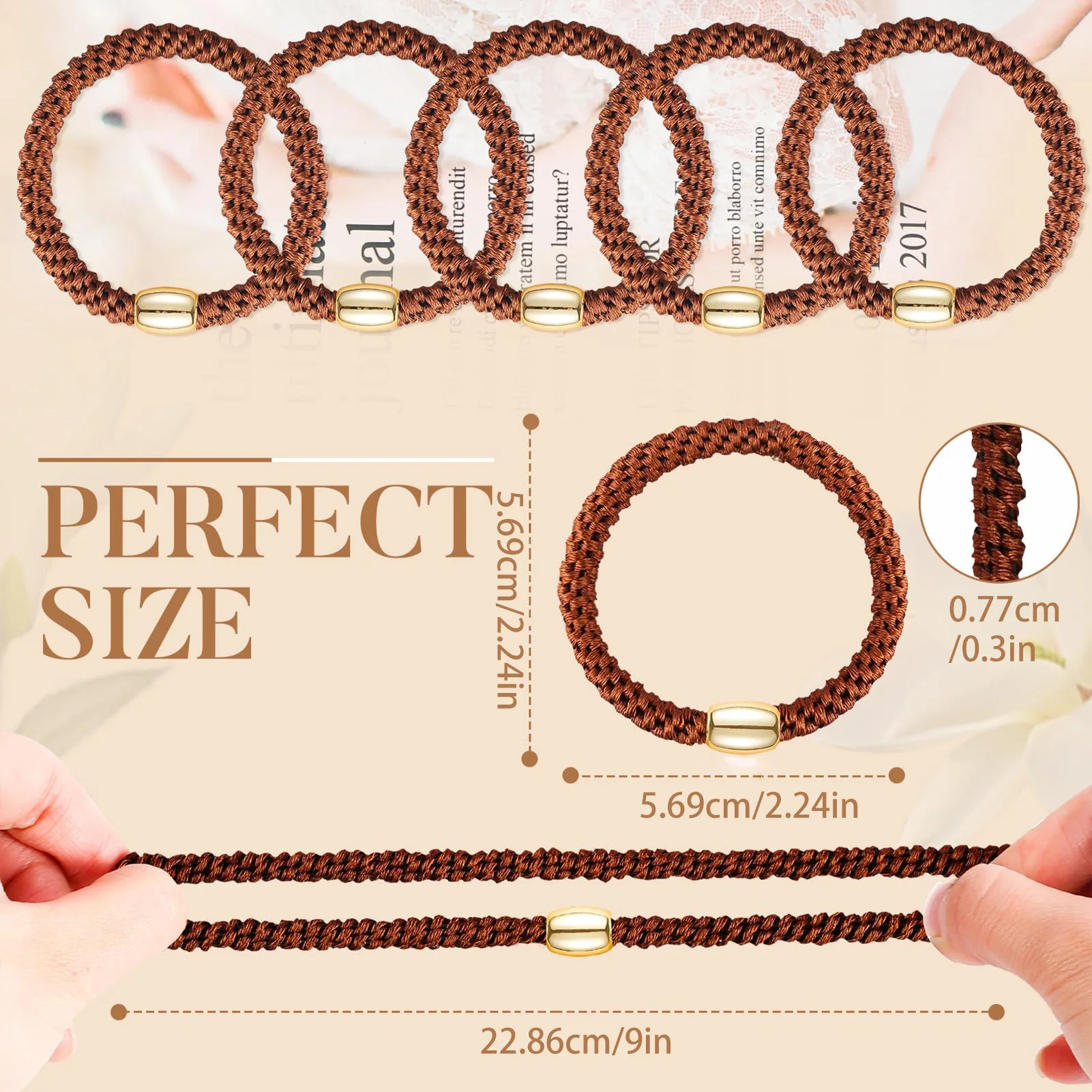 10PCS High elastic Hair Bands braid hair ties Woven Fried Dough Twists Elastic Tie Thick Curly Hair styling Accessories