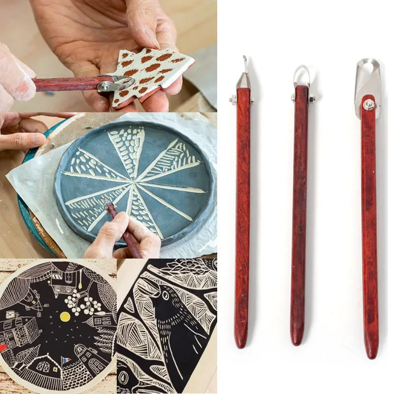 Stainless Steel Wood Carving Tools for Clay Sculpture and Polymer Cutting