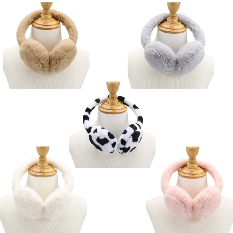 

Детские плюшевые наушники для холодной погоды, регулируемые чехлы для ушей, пушистые защитные наушники, наушники для катания на