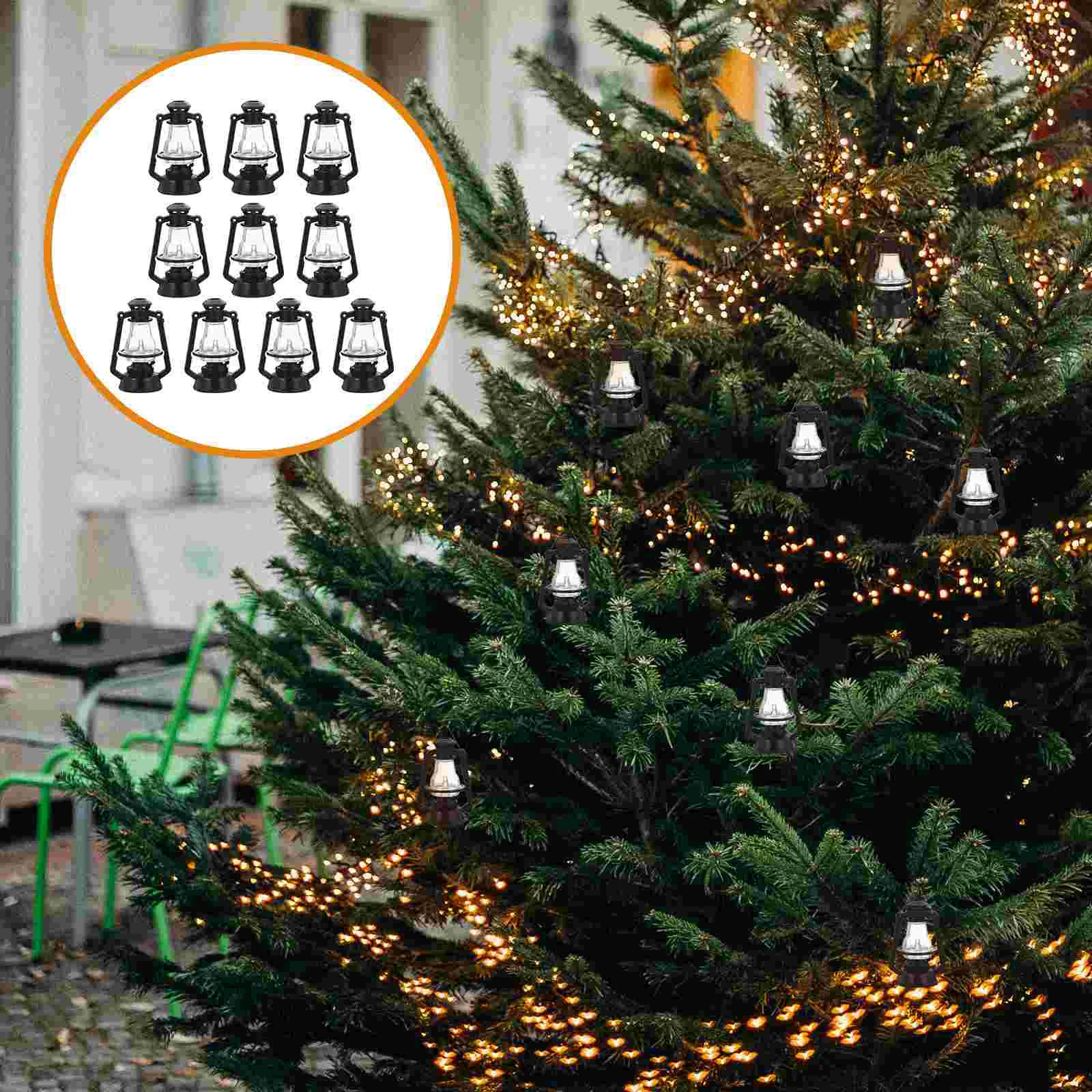 

Retro Mini Kerosene Lantern Vintage Miniature Oil Lamp Christmas Tree Hanging Ornaments Micro Landscape Decoration