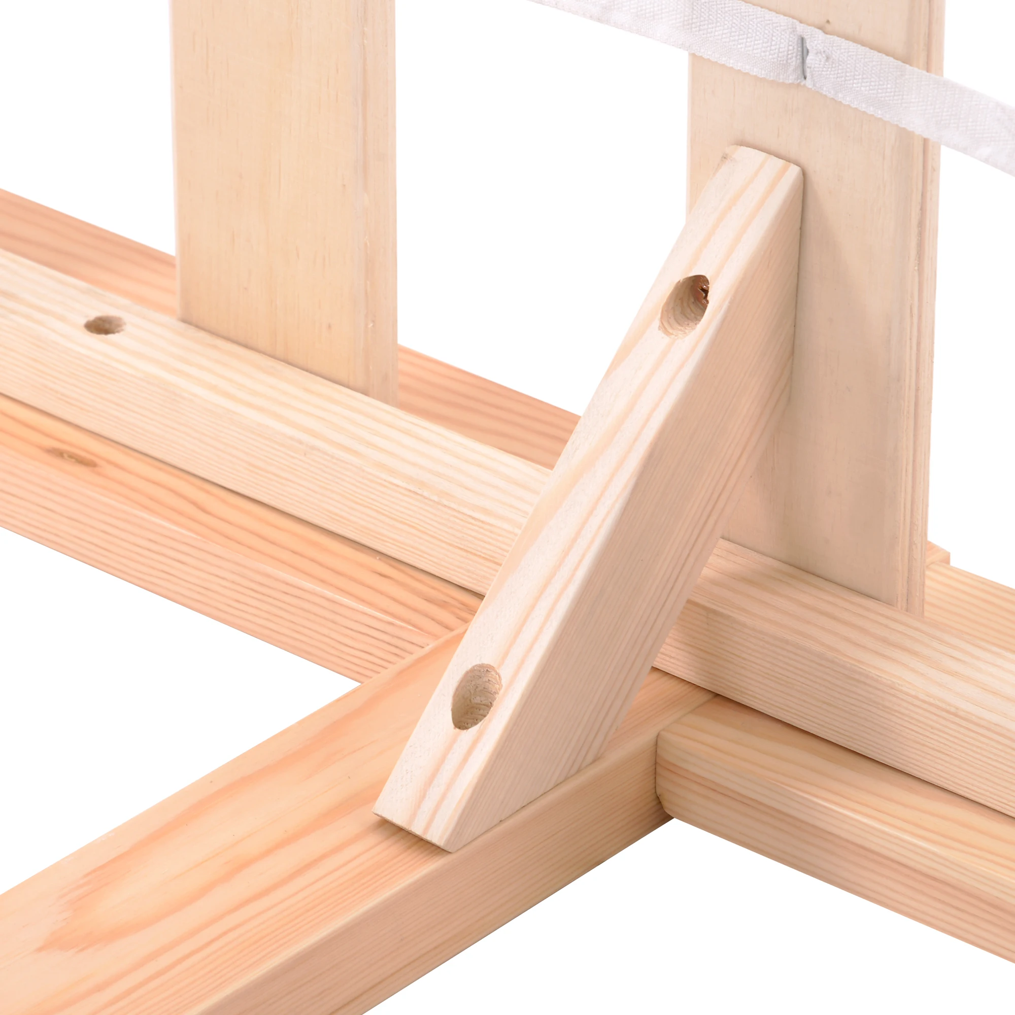 PINGGO Massivholzbett Futon Naturholzbett mit Kopfteil und Schiefer Naturfreundliches Massivholzbett für Komfort ohne Matratze – Detail 2