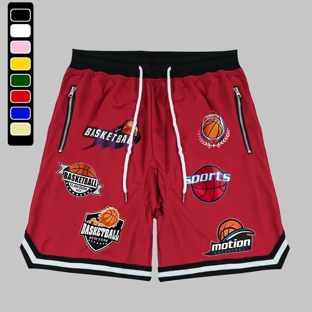 Men's Basketball Mesh Shorts Track Quick Dry Loose Sports Training Shorts Summer Fitness Joggers Casual Breathable Short Pants 5