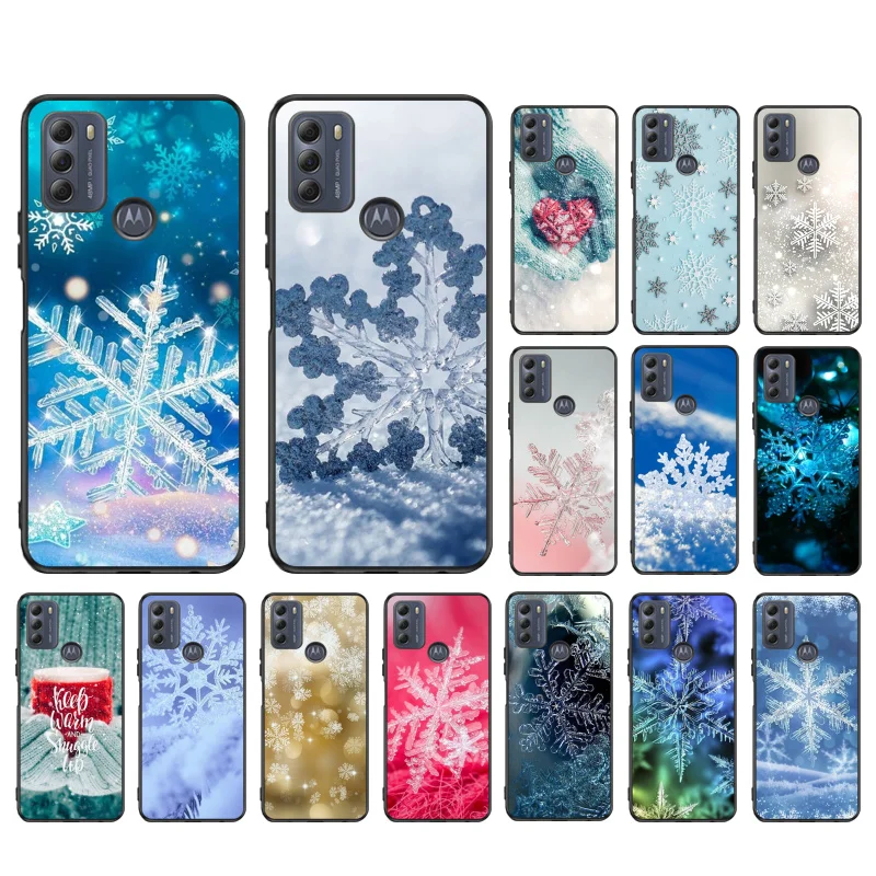 Custodia Per Telefono Da Neve Invernale Con Fiocco Di Neve Per Motorola Moto G84 G22 G32 G42 G52 G62 G53 G72 G60 G60S G100 G10 G20 G30 G13 G50 G 5G G 