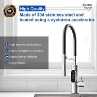 Chauffe-eau électrique 220V, robinet de cuisine, chauffage instantané sans réservoir, mélangeur chauffant coulant, affichage numérique pour sous l'évier 2
