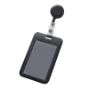 1Set Retractable Badge Holder Reel Staff Nurse Plastic Working Permit Holder Cover Exhibition Bus Pass Card Cover Case ID Sleeve 1