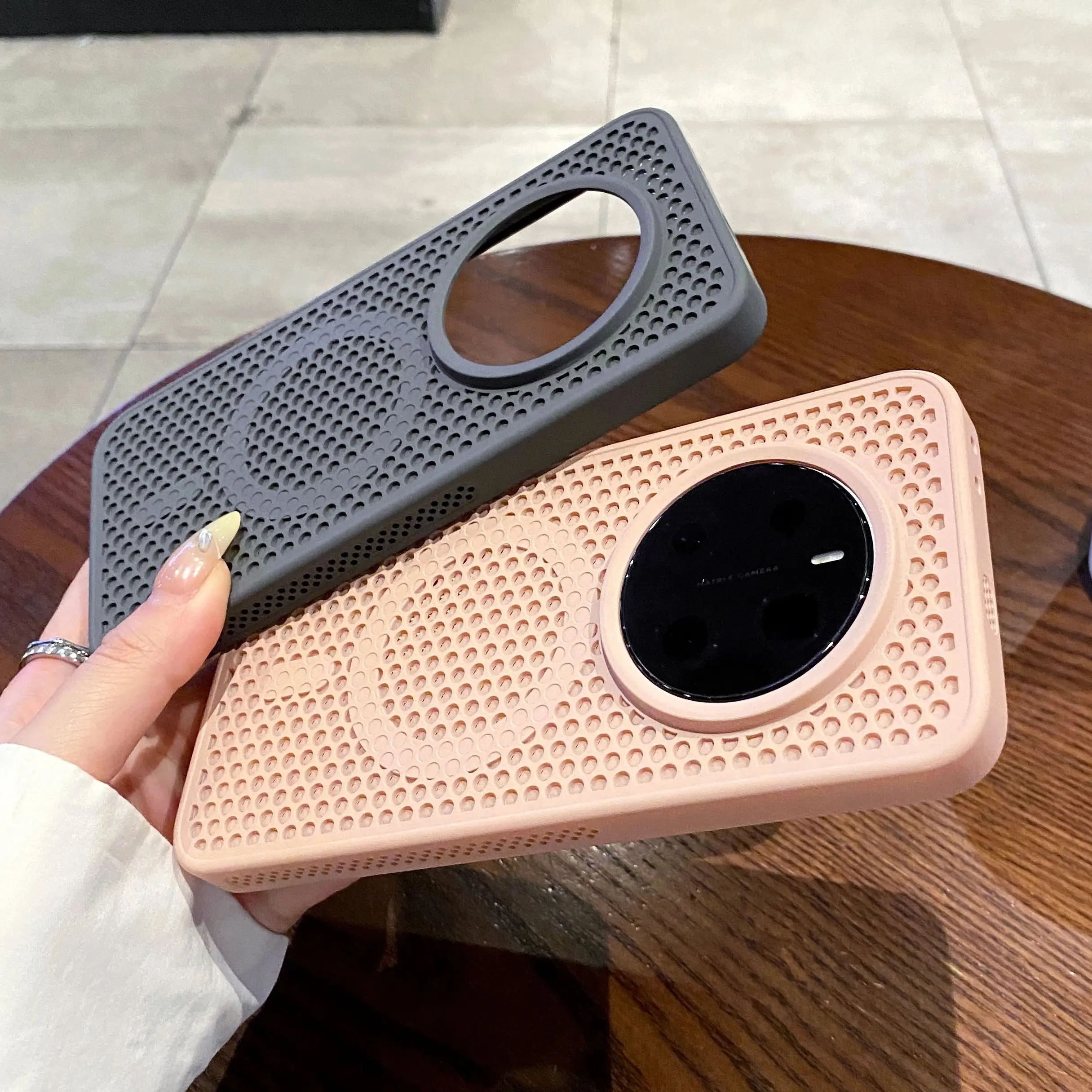 Magnetic Cooling Mesh Heat Dissipation Case with Matte Bumper and Wireless Charging Support