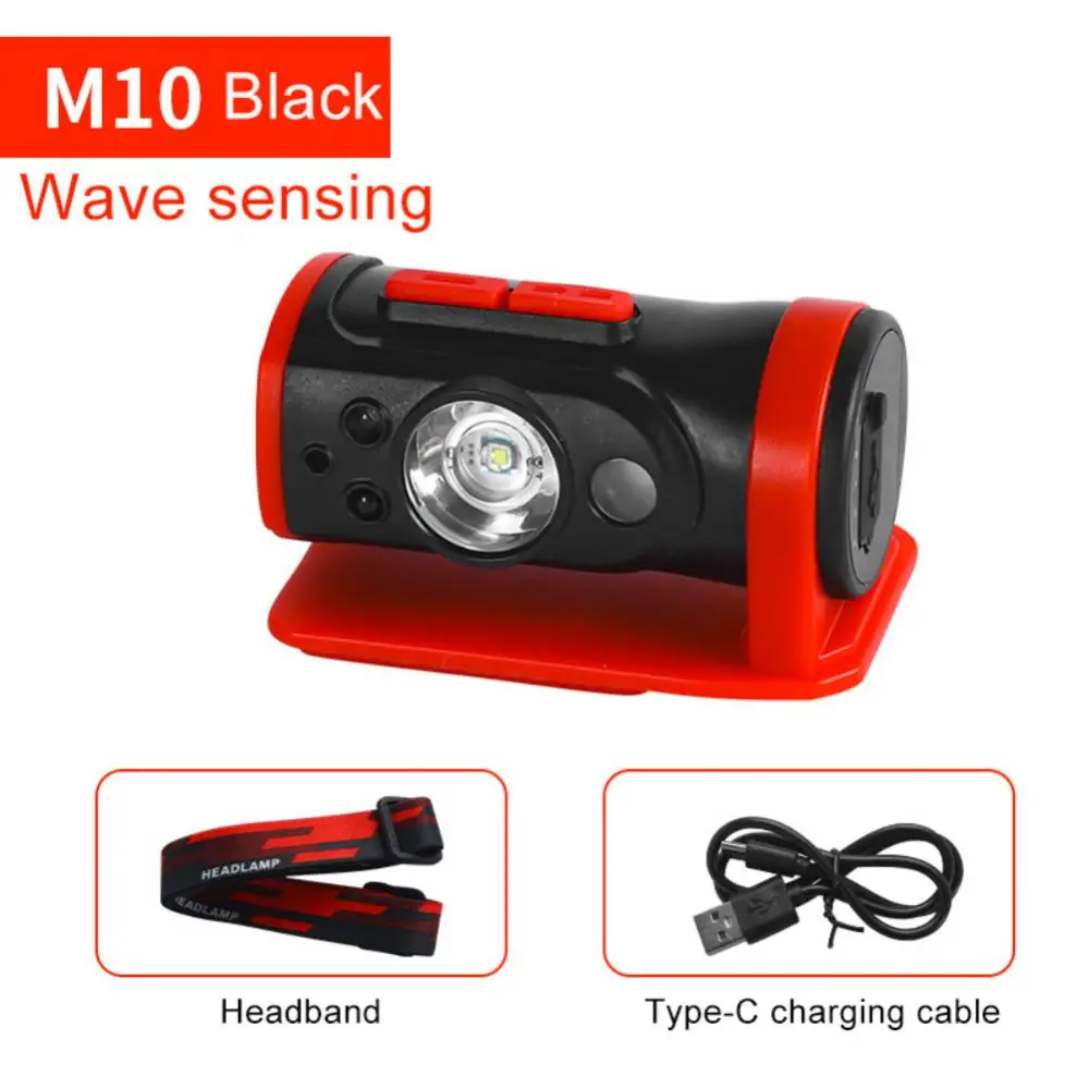 

TYPE-C Rechargeable Headlight Outdoor Night Fishing Strong Light Charging Bright Headlights Intelligent Induction Headlight