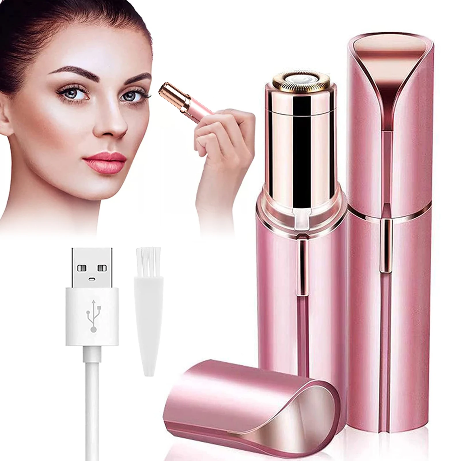 WomensFacialEpilatorMiniLipstickShapePainlessWaterproofRazor