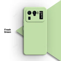Liquid Silicone Square Phone Case Cover - Premium Protection and Style for Xiaomi 10S (Fresh Green)