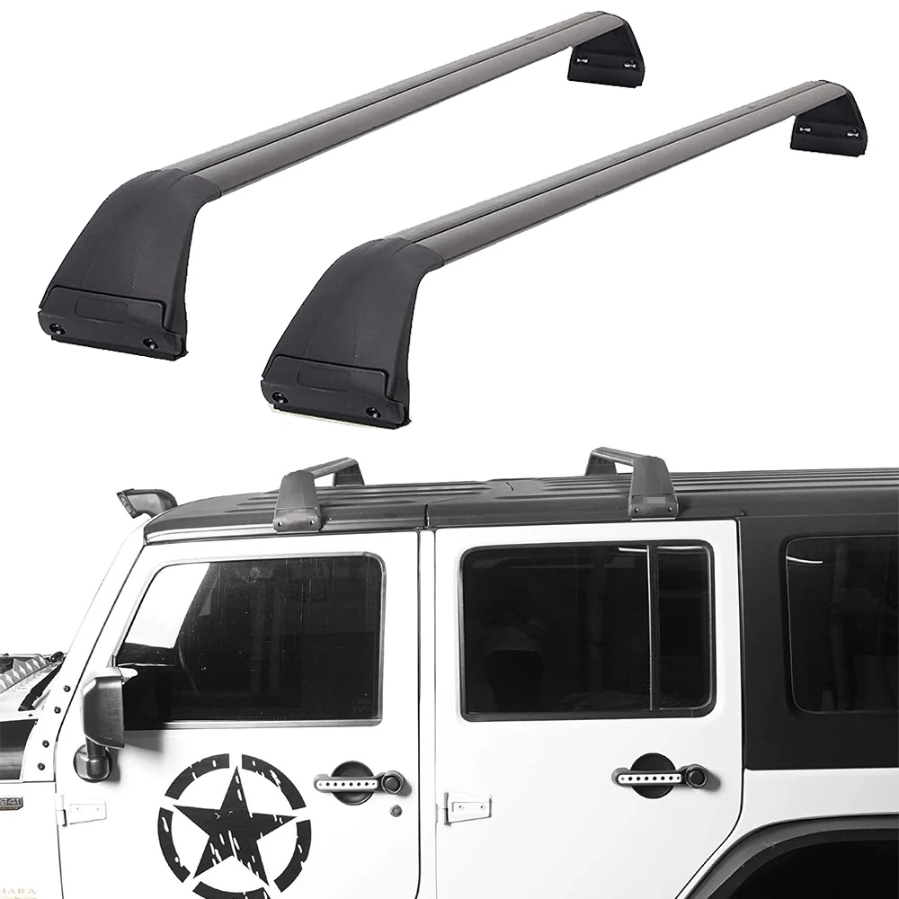 Roof Rack Cross Bars For Jeep Wrangler JK 2007 2017 Aluminum Crossbars