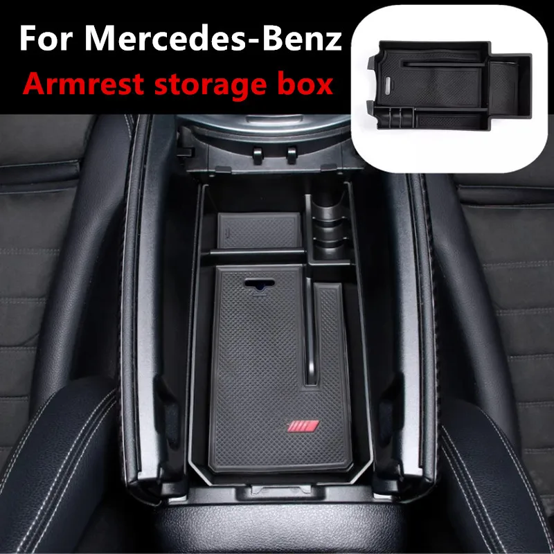 

Car Armrest Box Storage Box Organizer Central Storage Box For Mercedes Benz A C E Class CLA GLA GLB GLC GLE GLS EQE EQA EQB EQS