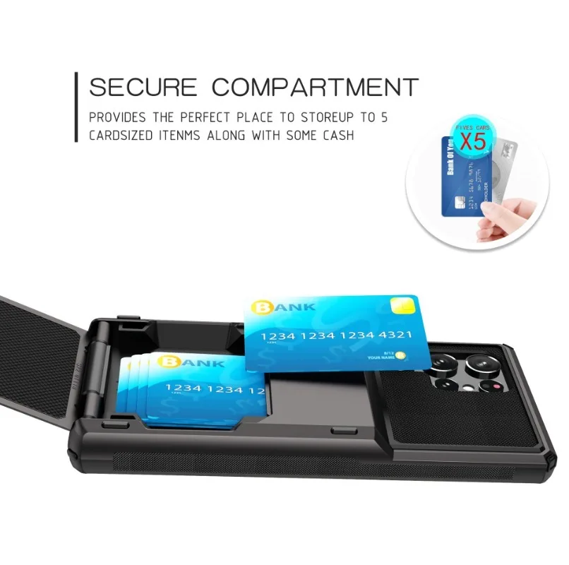 Premium Flip Wallet Phone Case with Card Holder - Elegant and Functional Design