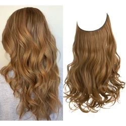 Ombre Synthetic Wave Hair Extensions - Black, Blonde, Pink - 22inches (Golden Auburn)