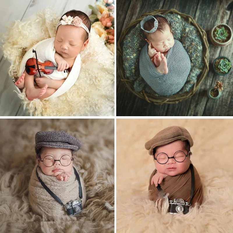 

Newborn baby Photography Clothing Sets Costumes Infant Boy Girl Photo Shoot Wraps Swaddle Outfits Hat Dolls Studio Photo Props