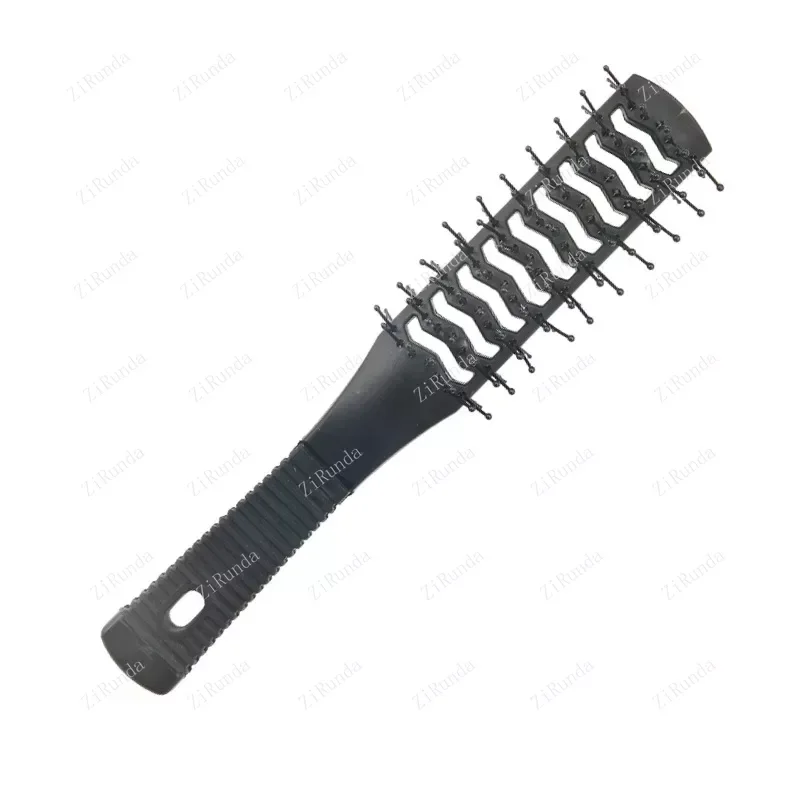 블랙 플라스틱 양면 마사지 빗, 엉킴 방지, 넓은 치아 브러시, 넓은 치아 미용 브러시, 양면 빗, 1 개