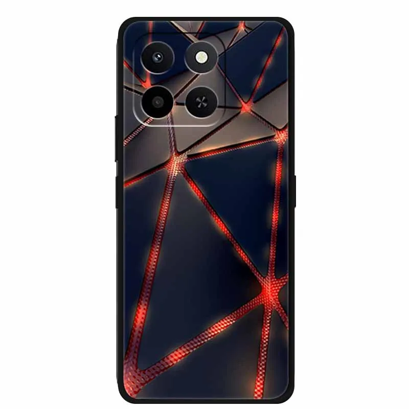 Animal Painted Soft TPU Silicone Back Cover for Honor X7d - Wolf, Lion, and Tiger Design