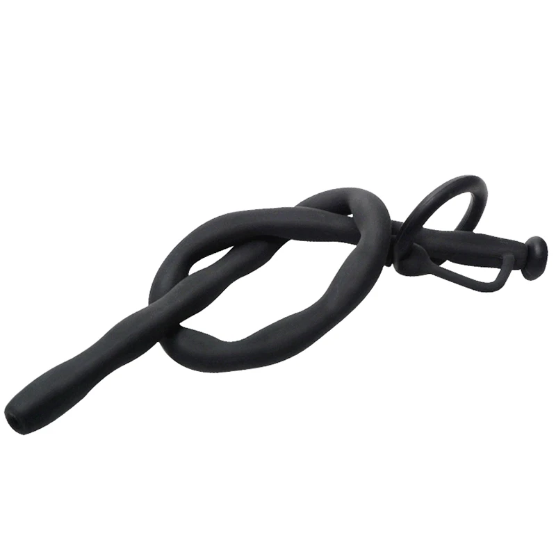 Urethral Catheter Urine Men Valve Urethra Sounding Hollow Silicone Penis Plug Urethal Tube For Chastity Male Adult Sex Toy