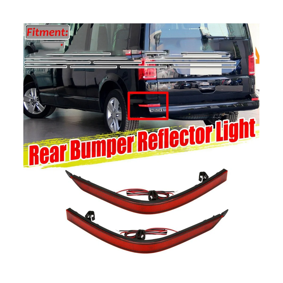 

LED Rear Bar Lights Brake Lights Car for Volkswagen T5 Metro T6 Kailui 7E0945105D