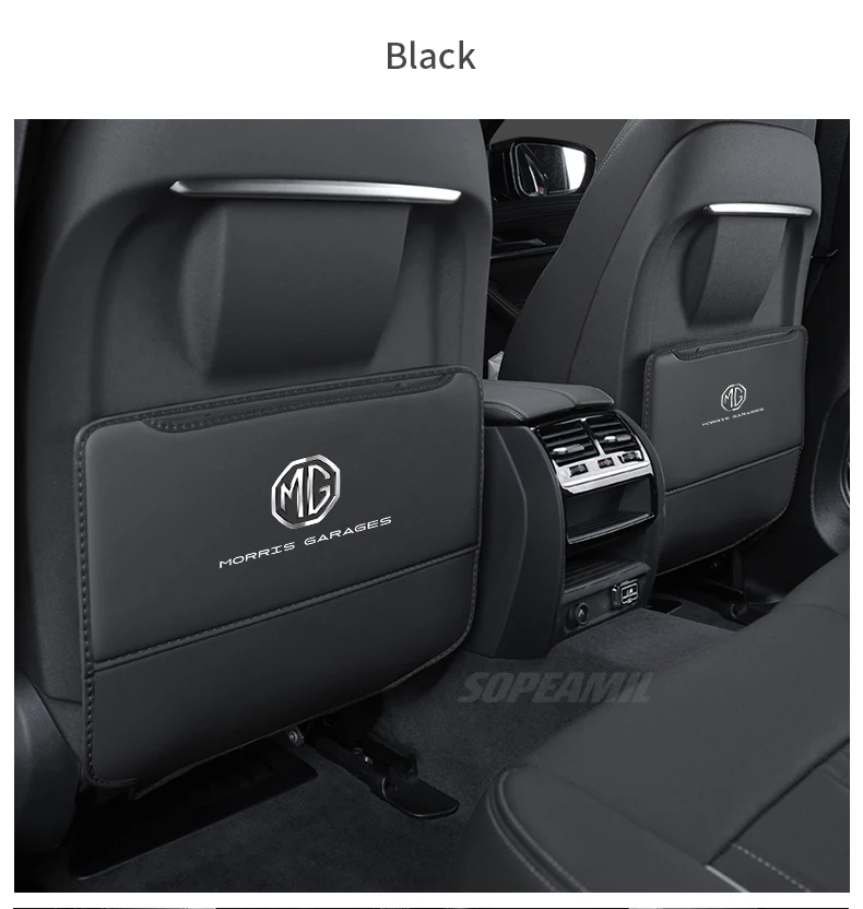 Auto Sitz Zurück Lagerung Tasche Hinten Rückenlehne Schutz Anti-kick Pad Für MG ZS HS ES5 MG4 EV Elektrische S5 EV MG3 MG5 MG6 MG7 EIN EZS – Detail 19