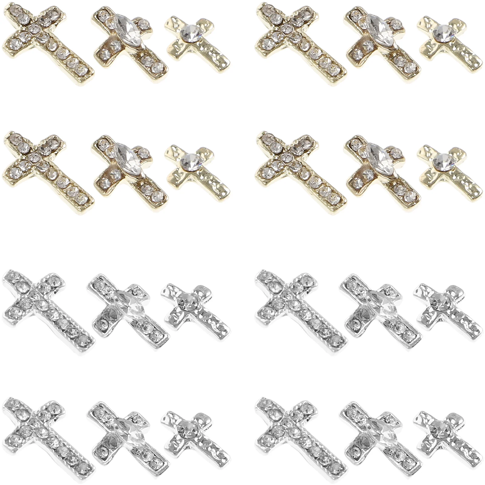 

60 шт., металлические подвески для акриловых ногтей