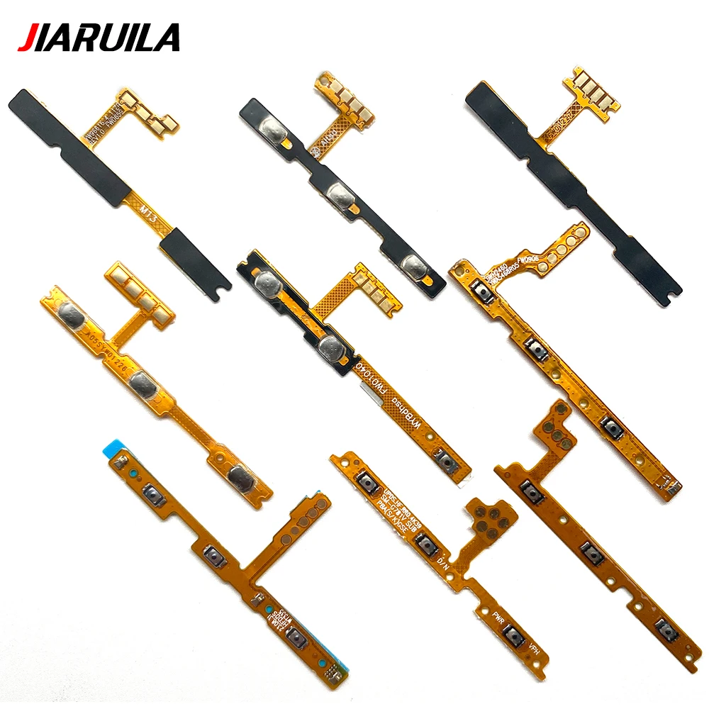 10Pcs，Power On Off Volume Side Button Key Flex Cable