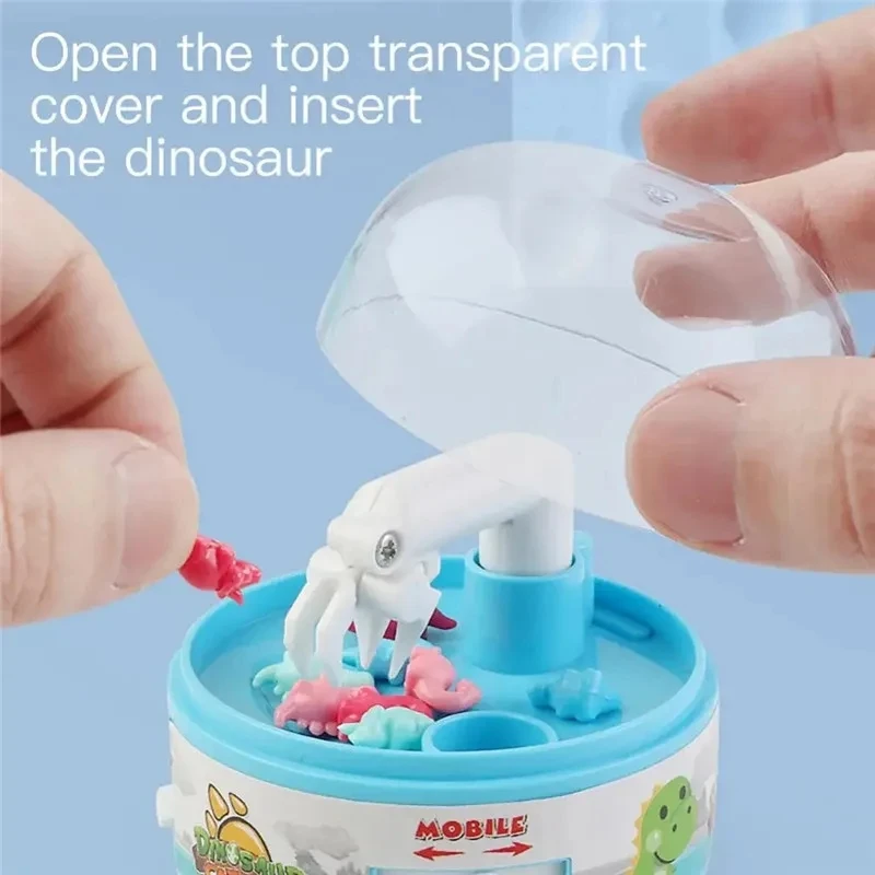 Mini Capsule Claw Machine Children Toys Household Catch Dinosaur Fingertip Board Games Funny Doll Machine Gifts Toys for Kids 3