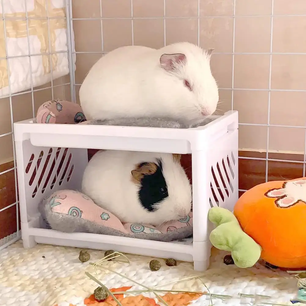 Pet Bunk Bed Easy To Install Hideout Corner For Guinea Pig Hamster