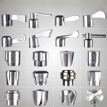 1ชิ้นลูกบิดก๊อกน้ำปุ่ม DIA ทั่วไปสำหรับเปลี่ยนโทนสีเงินน้ำสำหรับอาบน้ำขั้นตอนที่สำคัญร้อนเย็นอาบน้ำควบคุมกลางแจ้ง 2