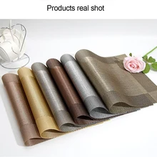 Placemat TableCloth Washable PVC Table Mat Diagonal Frame Stain-Resistant Dining Disc Bowl Pad Coaster Non-slip Pad Restaurants