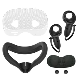 Silicone Protective Case Set for VR Headset - Shockproof, Anti - Scratch, Soft Grip Cover with Lens Cap (Mix)