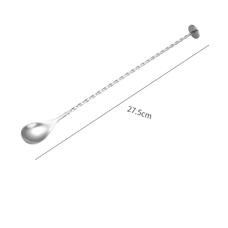 30cm Stainless Steel Stir Bar Spoon Mixing Ounces Cocktail Long Handle Spoon Teadrop Bar Spiral Pattern Bartender Tools cocktail spoon cocktail stir sticks