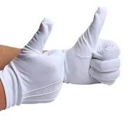 1pair Three-strength White Labor Insurance Thin Etiquette Reception Wenwan Circling Parade Military Security Performance Gloves 1