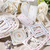 Journamm 30pcs/pack Floral Lace Memo Pad Kraft Paper Frame Materials Collage Stationery DIY Scrapbooking Creative Notes Paper 3