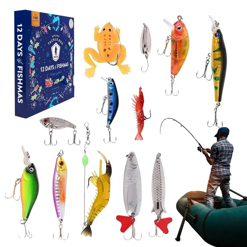 2023 Attrezzatura Da Pesca Calendario Dell'Avvento Calendario Dell'Avvento Di Natale Creativo Calendario Divertente Del Conto Alla Rovescia Pratico At