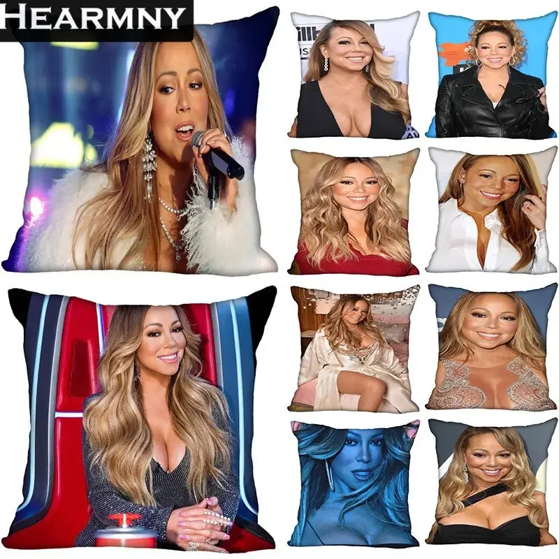 

New Arrival Mariah Carey Pillow Cover Bedroom Home Office Decorative Pillowcase Square Zipper Pillow Cases Satin Soft No Fade