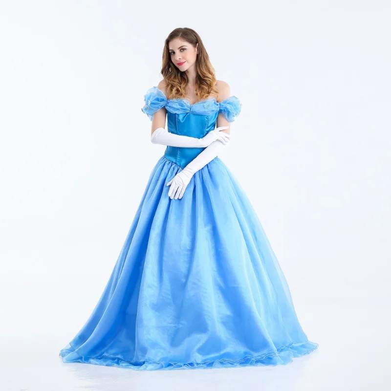 

Halloween Carnival Party Sexy Women Fancy Dress Role Play Ball Gown Deluxe Adult Cinderella Costume Cosplay Princess Costume