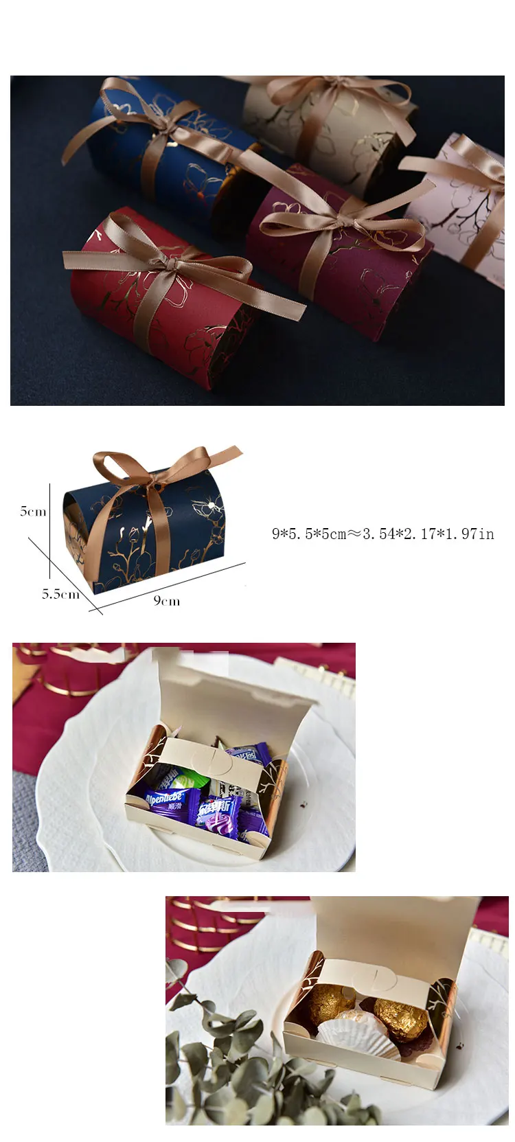 Kreative Ferrero Boxen Hochzeit Gefälligkeiten und Geschenke Box Baby Dusche Papier Candy Box Hochzeit Dekoration Süße Geschenke Taschen Liefert – Detail 1