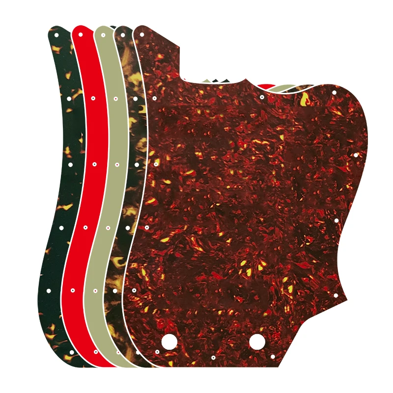 

FeiMan Custom Parts -For US FD Bass VI Guitar Pickguard Scratch Plate Blank With Guitar Bridge Multi Color Choice Flame Pattern