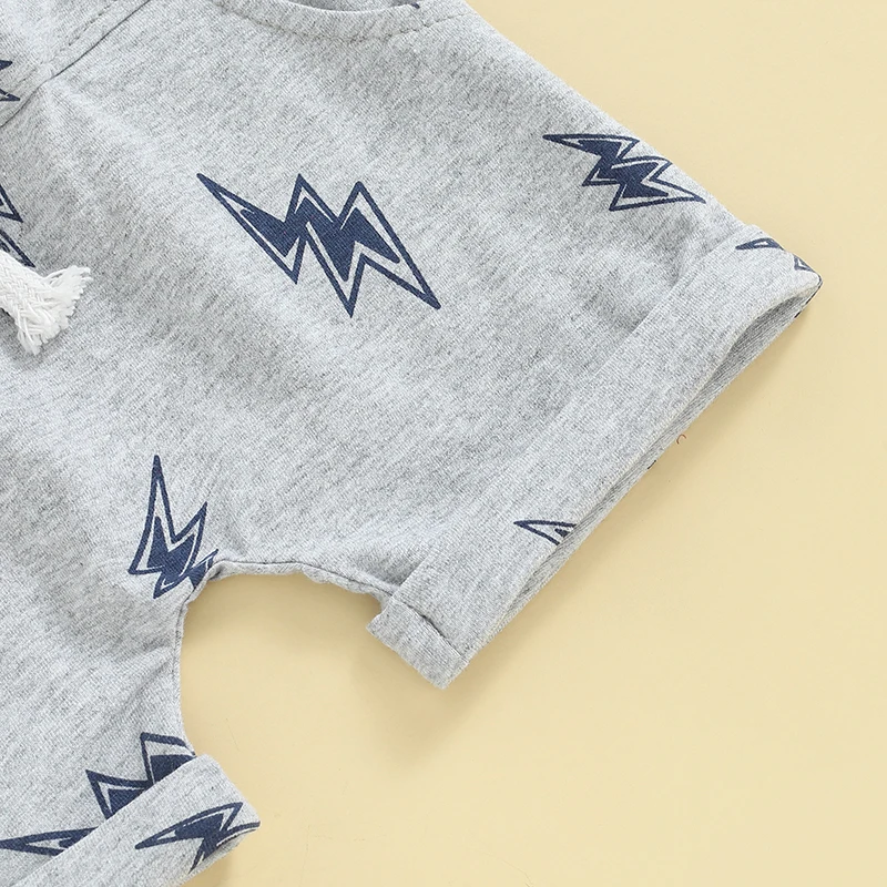 0-3Y Summer Kids Boys Clothing Sets Patchwork Pocket Short Sleeve T-shirts Tops+Shorts Toddler Casual Holiday Beach Outfits