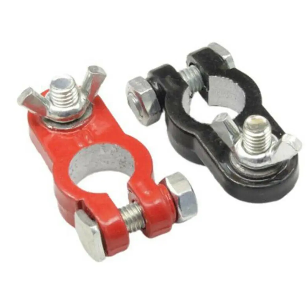 1 Pair Quick Disconnect Auto Cables Connectors Car Battery Bornes Main Cable Post Clamp Terminal Screw Connection For Car Truck