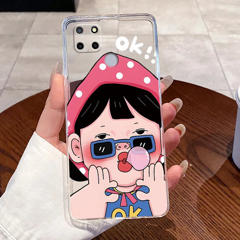Aesthetic Cute Cat Astronaut Transparent Silicone Phone Case Cover