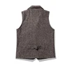Amekaji Vintage Wool Waistcoat Men Winter New British Lapel Thick Double Layer Multi-pocket Suit Collar Vest Retro Cardigan Vest 2