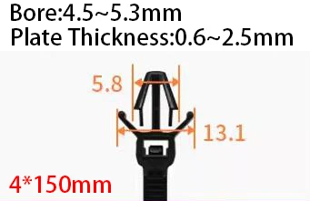 80Pcs 4(3.6)x150mm