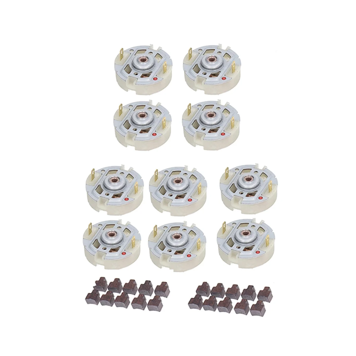 ABNC-10Pcs RS550 카본 모터 브러시 드릴 드라이버 전기 스크루 드라이버 용 홀더 모터 브러시가있는 전기 모터 브러시