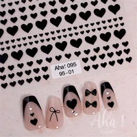 1pcs 5D Kawaii Heart Nail Art Stickers Colorful 3Sizes Love Self Adhesive Nail Decorations Slider Decals DIY Manicure Supplies 2