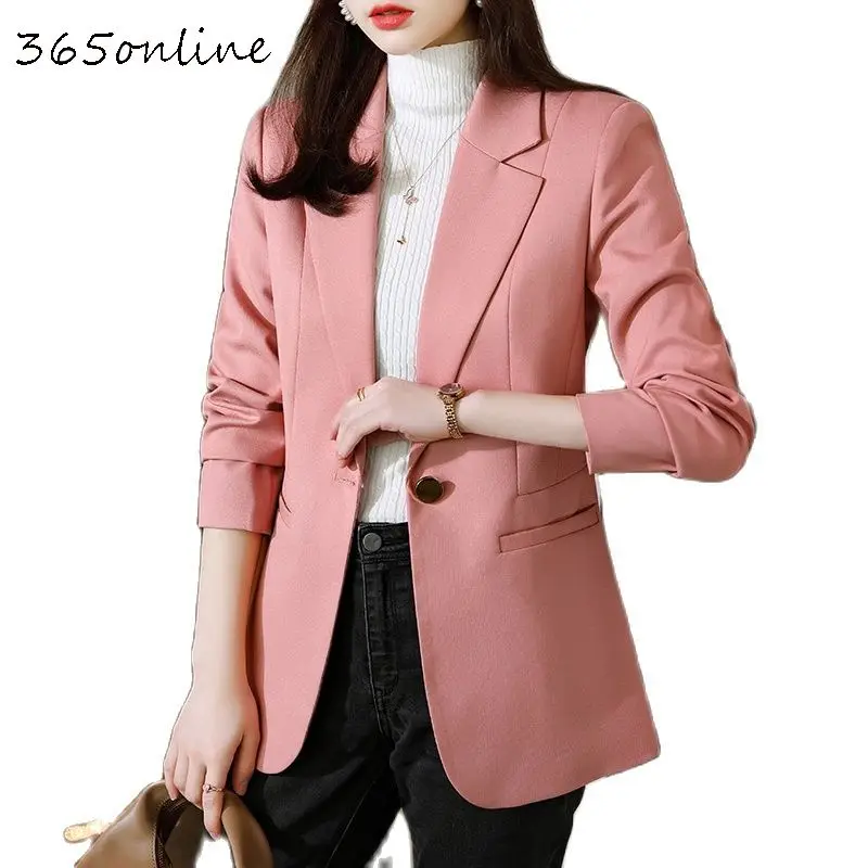 Женский блейзер с длинным рукавом, деловая одежда для работы, Осень-зима