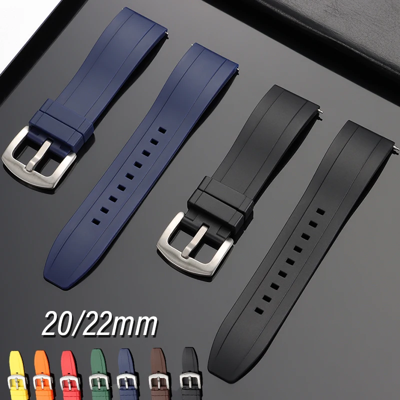 Vibrant Waterproof Silicone Watch Strap - Soft & Comfortable Rubber Wristband