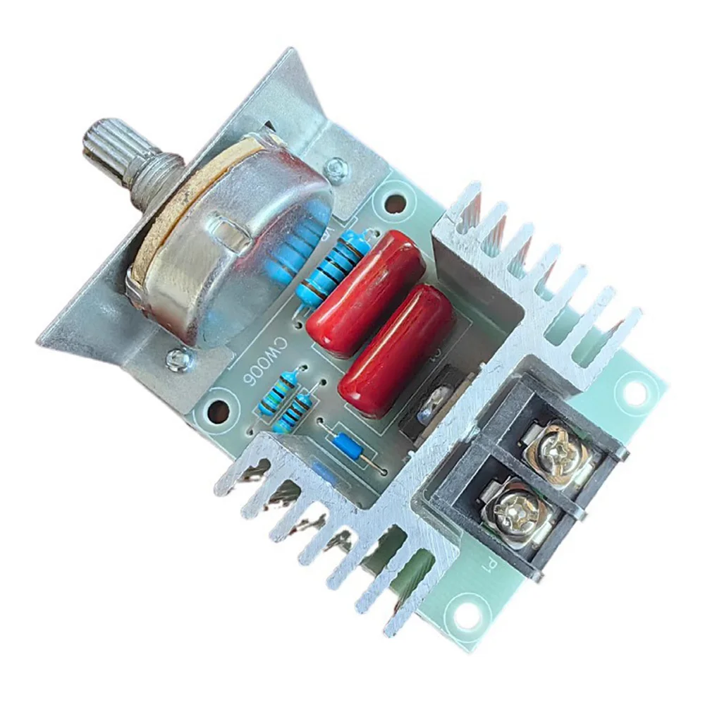 AC 220V 2000W SCR 고출력 전자 전압 조정기 모듈, 조절식 모터 속도 제어기, 속도 제어 노브 포함, 25A
